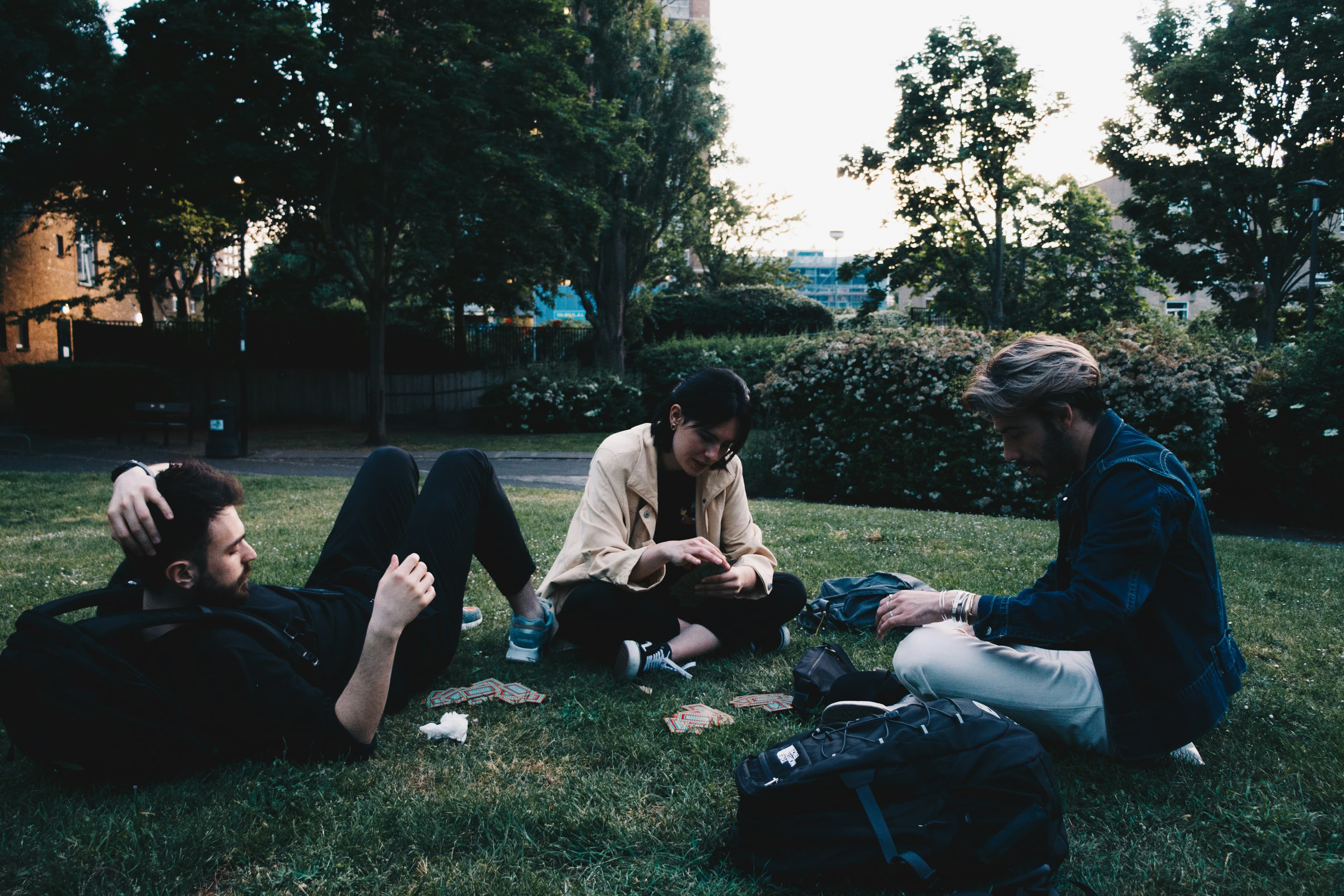 Friends sharing and discovering together