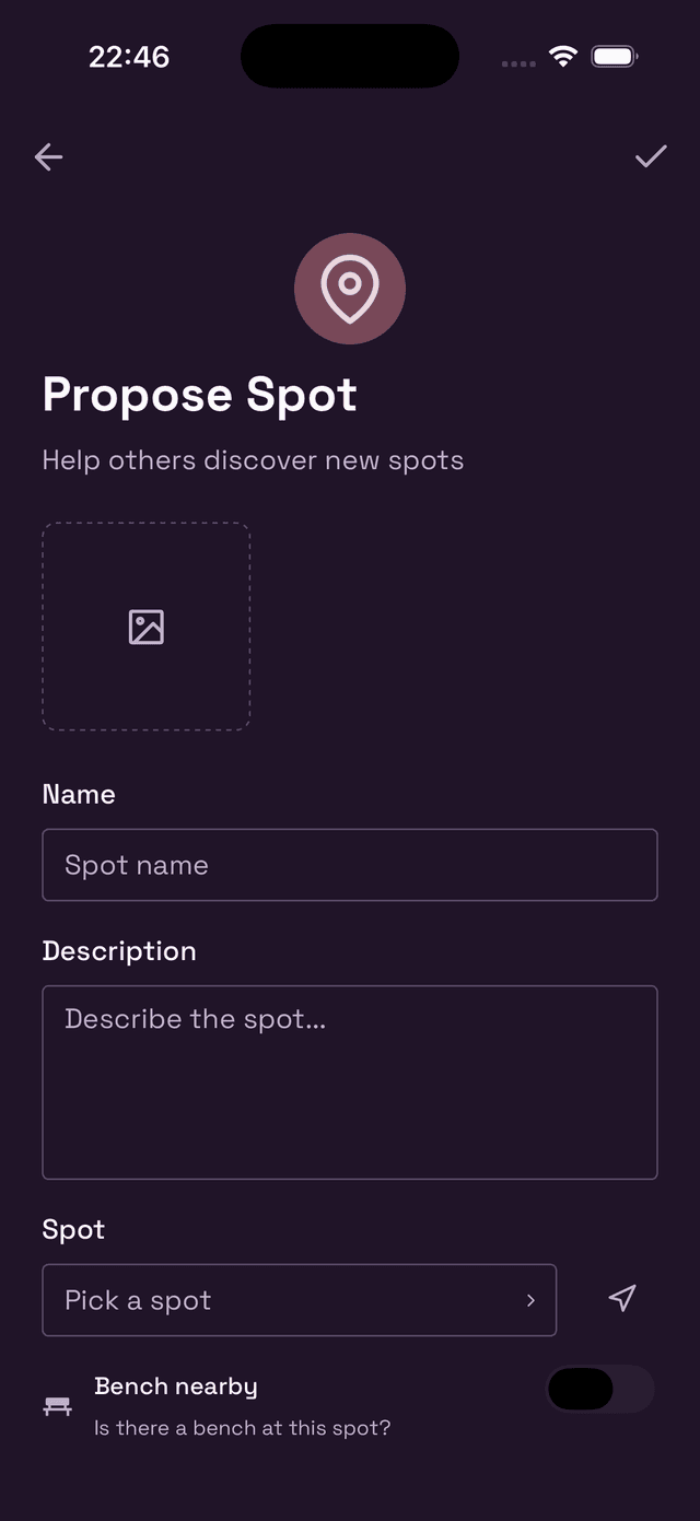 Propose a spot form