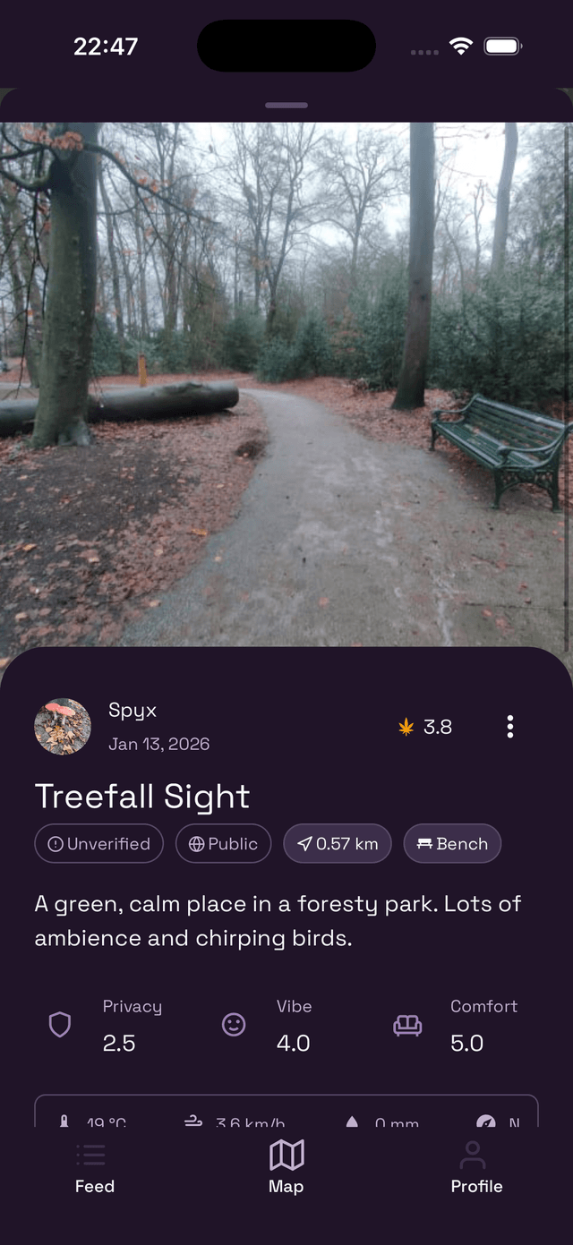 Spot detail with ratings